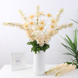 Pianta artificiale <span class=keywords><strong>fiori</strong></span> artificiali leggero naturale ramo foglia Delphinium fiore per matrimonio Delphinium fiore decorazione per la casa - Product Image 4