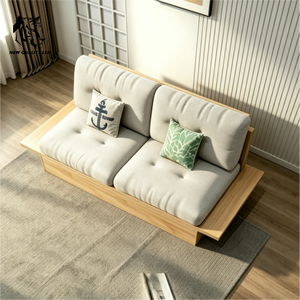 โซฟาไม้สำหรับห้องนั่งเล่นหุ้มเบาะแฟชั่นใหม่ - Product Image 4