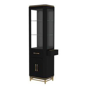 Salon de coiffure présentoir à <span class=keywords><strong>tambour</strong></span> moderne meubles de salon armoires de salon en verre vitrines multifonctionnelles - Product Image 1