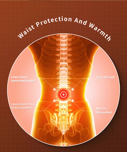समायोज्य हीटिंग और कंपन लपेटें कमर इलेक्ट्रिक गर्म मालिश बेल्ट - Product Image 5