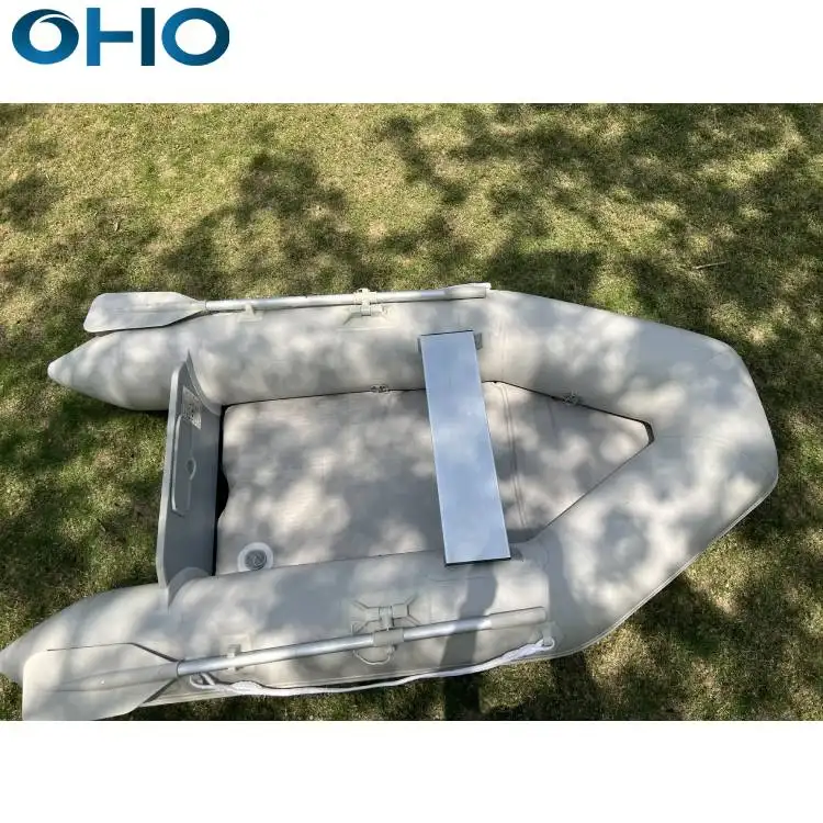 OHO Hot Bán 230Cm Inflatable Cao Su Xuồng Ba Lá Thuyền Đánh Cá Với Mái Chèo Cho 1-2 Người Trên Hồ Sông