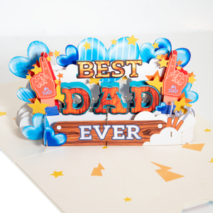 3D Pop Up Happy Father's Day Card Best Dad Ever Greeting Card <b>Color</b>-Printed 3D Cards Holiday Greeting Cards - Product Image 2