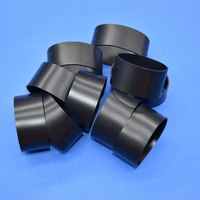 Attache-câble élastique en silicone noir de 15/20 mm de large, résistant à la température, écologique, anti-déchirure, manchon de protection