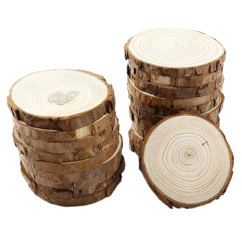 Manufacturer wooden coaster set natural round cup mat children printing wood coasters