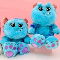 Peluche Sullivan de Monsters University aux grands yeux et aux cheveux bleus, corps bleu, coussin décoratif, poupée personnalisée, cadeau