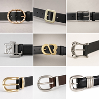 Boucles de ceinture pour hommes d'affaires, logo gravé sur mesure, alliage de zinc, métal résistant à la rouille, anti-rayures, pour ceinture en cuir