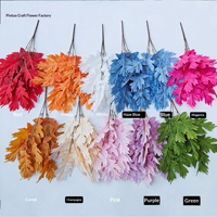Bouquet artificiel de feuilles de chêne à 4 branches pour arrangements floraux de mariage, décorations de fond, marqueurs d'allée, fleurs artificielles pour hôtels