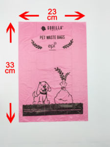 Conception personnalisable de 8 rouleaux de sacs de déchets de merde de chien rose Sacs en plastique compostables écologiques Créez votre propre sac de déchets de merde de chien - Product Image 6
