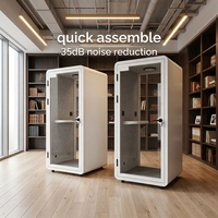 Cabine de bureau modulaire portable, préfabriquée et insonorisée pour la visioconférence et le studio d'enregistrement