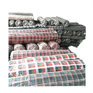 check shirt for men casual 100 cotton plaid flannel fabric black and white check shirt for men's shirt in stocklot