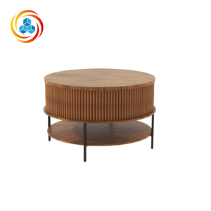 Contemporary Brown Lift Top <b>Coffee</b> <b>Table</b> Storage Cocktail <b>Table</b> Sturdy Steel Legs Easy Clean Safe Design for Living Room Office - Product Image 3