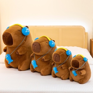 Muñeco <span class=keywords><strong>de</strong></span> Peluche <span class=keywords><strong>de</strong></span> Capibara Grande Creativo con Sombrero Blanco, Juguete <span class=keywords><strong>de</strong></span> Peluche <span class=keywords><strong>de</strong></span> Capibara al por Mayor - Product Image 4