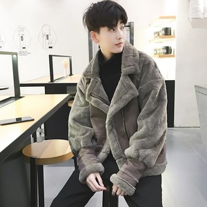 Les vêtements d'hiver en cuir coréen pour hommes sont épissés avec de la laine d'agneau et de la fourrure et les vestes et vestes rembourrées pour hommes sont rembourrées Wit - Product Image 4