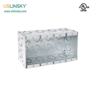 Boîtier <span class=keywords><strong>de</strong></span> jonction domestique Shanghai Linsky American LT693 4 modules en acier galvanisé avec traitement <span class=keywords><strong>de</strong></span> surface, profondeur 2-1/2 po pour muraille - Product Image 3
