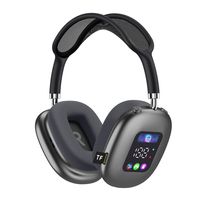 Headset Nirkabel Over-Ear Akz Max600 JL dengan Layar Digital RGB, Pembaca Kartu, Earphone Dinamis ANC LED, Tahan Air IPX-5