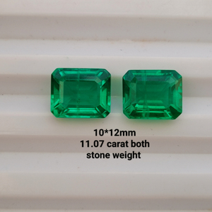 Pierre précieuse verte de laboratoire de haute qualité, coupée sur mesure, de formes multiples, haute clarté, pour la fabrication de bijoux artisanaux - Product Image 2