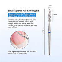 Embout de ponceuse à ongles en diamant de haute qualité pour l'élimination des cuticules et les soins de manucure professionnels