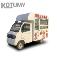 Chariot de petit-déjeuner multifonctionnel électrique à quatre roues, chariot mobile commercial pour hamburgers et café pour restaurants