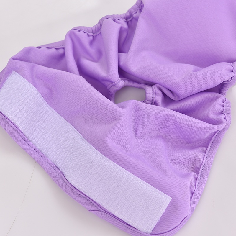 FEMELLE chien chiot rembourré ventre couches culottes pantalon avec élastique réglable sangle trou VIOLET XS-XL