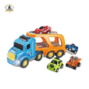 Caminhão de caminhão elétrico de desenhos animados, carro, brinquedo, caminhões, transporte com luzes e sons