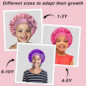 Durag de Satén para Niños al por Mayor, Transpirable, Multifuncional, Estilo Europeo y Americano, Banda Elástica Ancha para Cabello Rizado, Niñas y Niños - Product Image 5