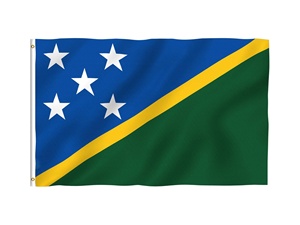 Drapeau des îles <span class=keywords><strong>Salomon</strong></span> 3x5 pieds, couleurs vives, résistant à la décoloration, toile en polyester à double couture, œillets en laiton, <span class=keywords><strong>imperméable</strong></span>, respectueux de l'environnement - Product Image 1