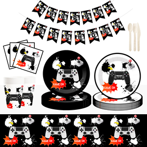 DAMAI personnalisé jeu vidéo thème enfants fête d'anniversaire décoration fête de jeu ou garçons fête d'anniversaire vaisselle ensemble déco - Product Image 2