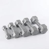 Haltères hexagonaux personnalisés avec logo, poids de 5 à 100 lb (30 kg), poignée droite, haltères hexagonaux