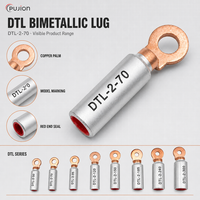 سلسلة DTL-2 من أطراف توصيل الكابلات النحاسية والألومنيوم DTL-2-16 DTL-2-25 DTL-2-35 DTL-2-50 DTL-2-70 DTL-2-95 ذات الرأس المستدير للتوصيلات الكهربائية