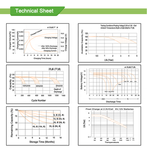 Agmバッテリー12v 100ah充電式電池8年の寿命と3年保証のためのups/eps/ipsシステム - Product Image 4
