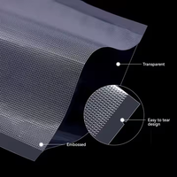 Sacs sous vide en plastique imprimés avec logo personnalisé pour la conservation des aliments au congélateur, sans BPA, en PE, thermoscellables, texturés