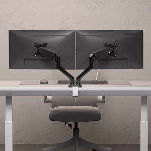 Support de bureau pour double <span class=keywords><strong>écran</strong></span> <span class=keywords><strong>articulé</strong></span> et réglable, idéal pour les professionnels de la technologie et les dentistes (profil <span class=keywords><strong>vertical</strong></span>) - Product Image 3