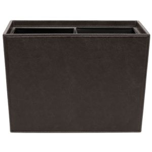 Cestino per Rifiuti dal Design Classico in MDF e Pelle PU con Rivestimento in Metallo per Casa, Ufficio e Hotel - Product Image 6