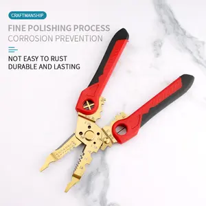 21 in 1 Wire Stripping Cutter Combination Pliers Manual Wire Strippers 4 Holes Drop Cable Stripper Hand Tools