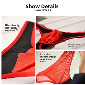 Scarletsin N-51 Slip da Uomo a Vita Bassa con Perizoma in Pizzo Trasparente Sexy, Seducente e Provocante - Product Image 6