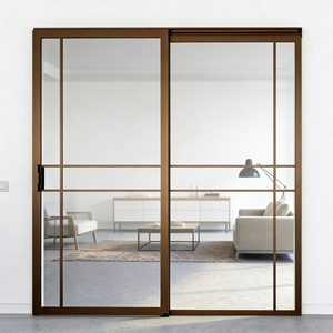 Puerta Corredera de Vidrio de Doble Templado con Aleación de Aluminio, Resistente al Viento, Firme y Sólida, Duradera para Cocina, Impermeable para Interiores - Product Image 3