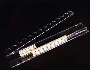 Estante Magnético de Lujo Personalizado para Mahjong de Acrílico con Patrón de Onda de Caparazón de Tortuga, Tamaños de 17.5in/20in, Diseño Portátil - Product Image 5