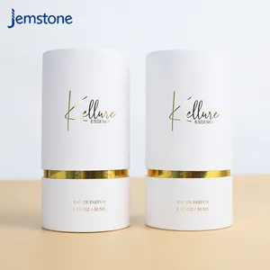 Benutzer definiertes Logo Papier rohr Zylinder Parfüm Kosmetik glas Geschenk box Papier röhre Verpackungs boxen für ätherisches Öl