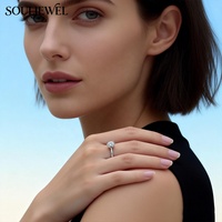 Bague en Moissanite 1 carat, Fiançailles, Argent Sterling 925, Classique 6 griffes, D VVS1, Bijoux d'Anniversaire et de Mariage pour Femme