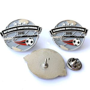 Insignias de PIN de <span class=keywords><strong>collar</strong></span> de diseño personalizado de material de metal de molde existente para evento de fútbol - Product Image 4