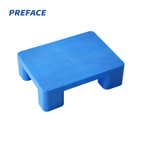 Palette en plastique industrielle Euro HDPE 600x400, petite, empilable, à face unique ventilée, écologique, pour la vente en gros