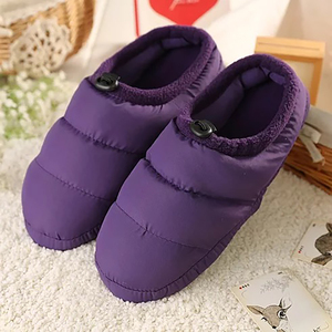 Comfortable Memory Foam Women's Winter Super Warm Camping Indoor Quilted <strong>Down</strong> <strong>Slippers</strong> for Men - Product Image 5