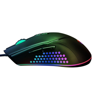 Souris optique filaire LAPOP WM90 4000 DPI, souris de jeu optique filaire RGB avec éclairage LED, souris de jeu légère à sept clics - Product Image 1