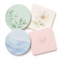Posavasos de Papel Absorbente de Primera Calidad, Impresión a Doble Cara, Tamaño Personalizado para Bares y Cafeterías, Logotipo Personalizado, Suministro al por Mayor