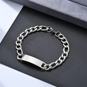 Personalized <b>bracelet</b>, stainless steel ins <b>couple</b> <b>bracelet</b>, men's and women's trendy personalized retro punk hip-hop titanium - Product Image 3
