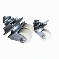 Roues pivotantes en acier pour conteneurs ISO de 4/5/6/8/10/12 pouces avec verrouillage par torsion et freins, durables