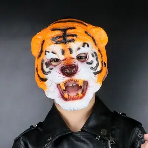 Wolf Masker Halloween Pu Foam Full Face Weerwolf Masker Tijger Aap Dier Maskerade Masker Voor Cosplay Kostuum