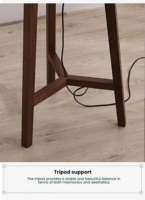 Lampadaire en bois JYLIGHTING, style nordique créatif, pour salon, chambre, maison d'hôtes, hôtel, à placer près du canapé, lampadaire vertical