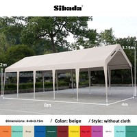 Verzinktes Stahlzelt Outdoor-Vordach Wasserdichter Sonnenschutz für Nachtmarktstände und Parkplatzüberdachungen