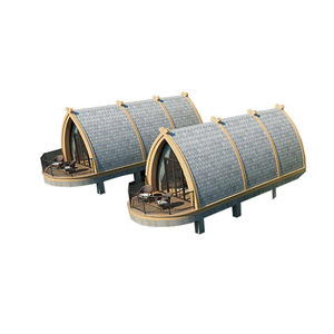 Module d'hôtel en conteneur moderne avec porte en verre cintrée pour usage en resort extérieur - Product Image 4